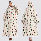 Blanket Hoodie Oversized Knee-Length Large Hood & Machine Washable