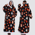 Blanket Hoodie Oversized Knee-Length Large Hood & Machine Washable