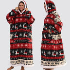 Blanket Hoodie Oversized Knee-Length Large Hood & Machine Washable