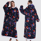 Blanket Hoodie Oversized Knee-Length Large Hood & Machine Washable