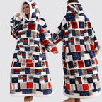 Blanket Hoodie Oversized Knee-Length Large Hood & Machine Washable