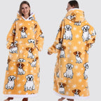 Blanket Hoodie Oversized Knee-Length Large Hood & Machine Washable