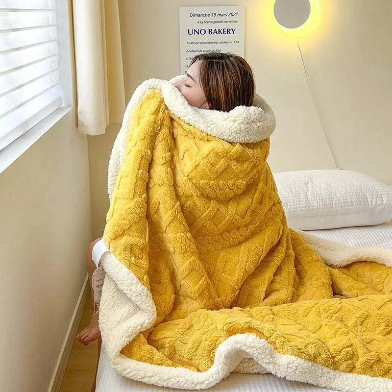 Blanket Lambswool & Fleece Thick Lightweight Breathable