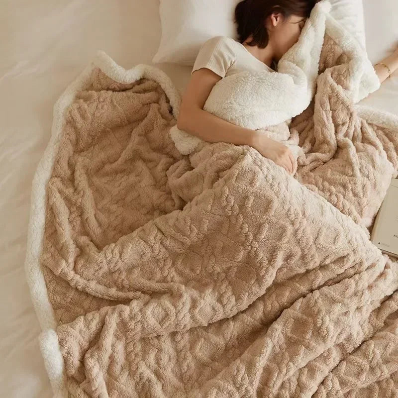 Blanket Lambswool & Fleece Thick Lightweight Breathable