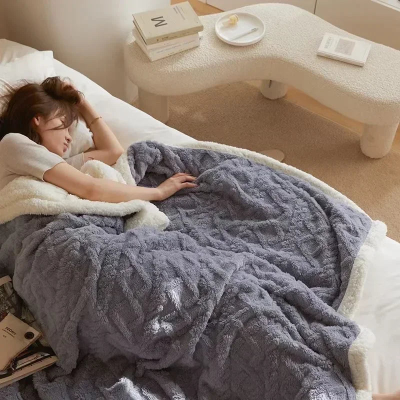 Blanket Lambswool & Fleece Thick Lightweight Breathable