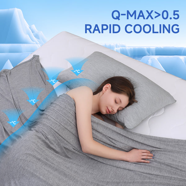 Blanket & Pillowcase Set Advanced Cooling Breathable Cotton