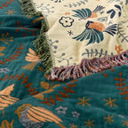 Blanket Reversible 100% Cotton Four-Layer