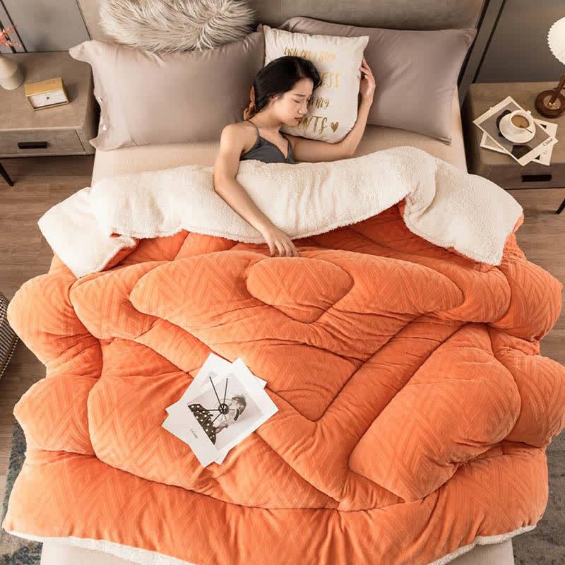 Blanket Sherpa Quilted Core Extra Warm
