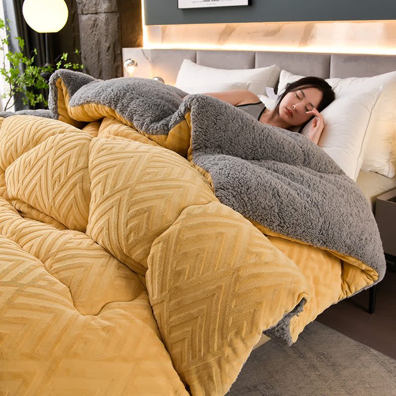 Blanket Sherpa Quilted Core Extra Warm