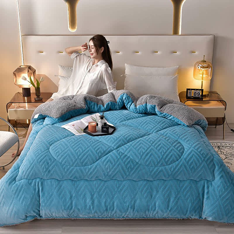 Blanket Sherpa Quilted Core Extra Warm