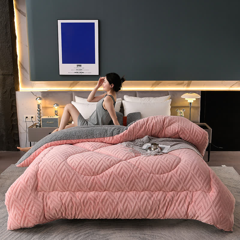 Blanket Sherpa Quilted Core Extra Warm