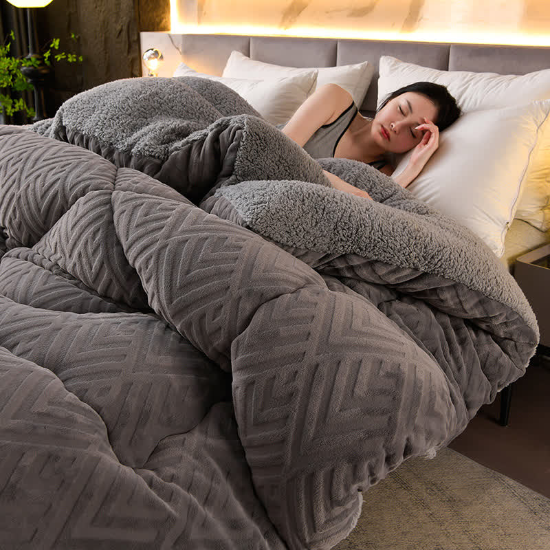 Blanket Sherpa Quilted Core Extra Warm