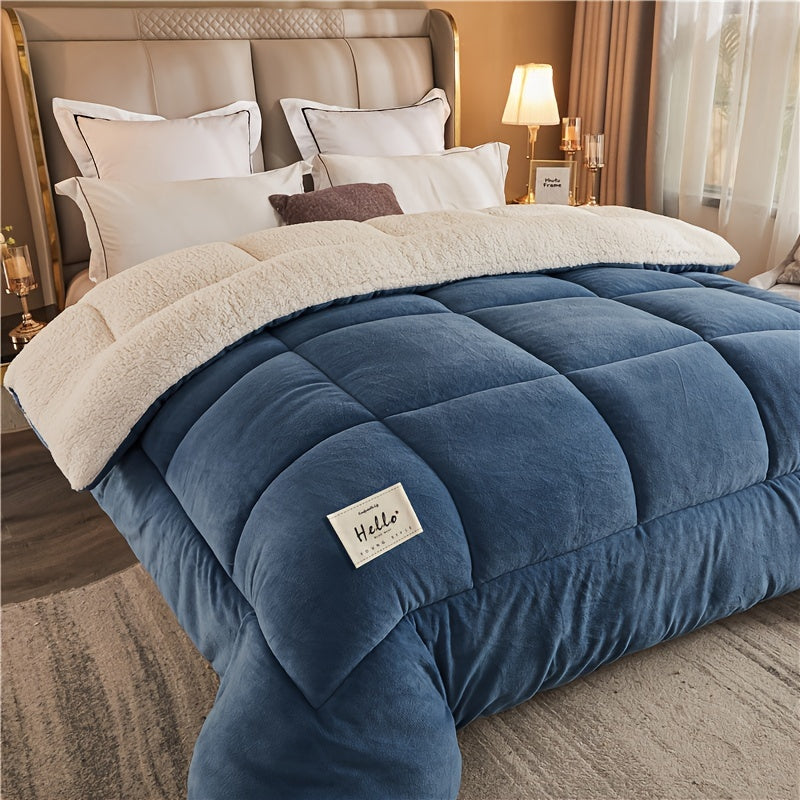 Blanket Three-Layer Plush Polyester Reversible Machine Washable