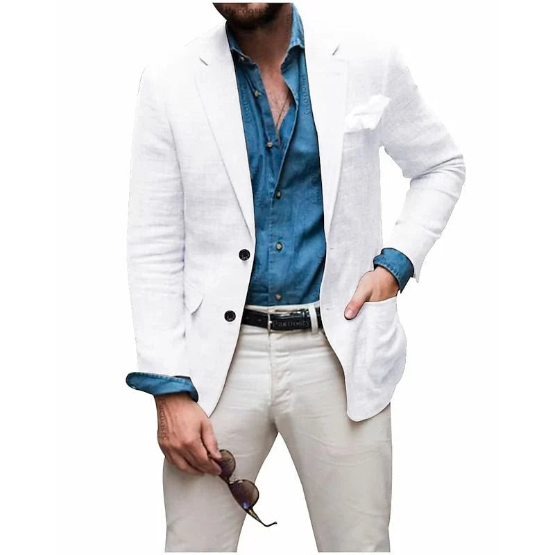 Blazer Lightweight Breathable Linen Relaxed Fit