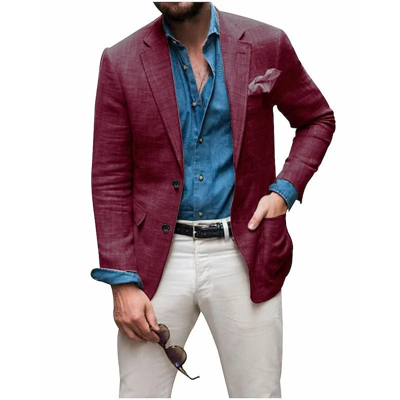 Blazer Lightweight Breathable Linen Relaxed Fit