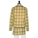 Blazer & Skirt Set Plaid Sizes S to 3XL