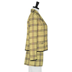 Blazer & Skirt Set Plaid Sizes S to 3XL