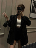 Blazer Sparkling Sequin Oversized Fit Soft Fabric