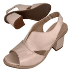 Block Heel Sandals Open Toe Padded Footbed