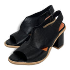 Block Heel Sandals Open Toe Padded Footbed