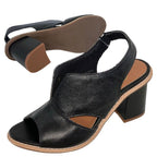 Block Heel Sandals Open Toe Padded Footbed