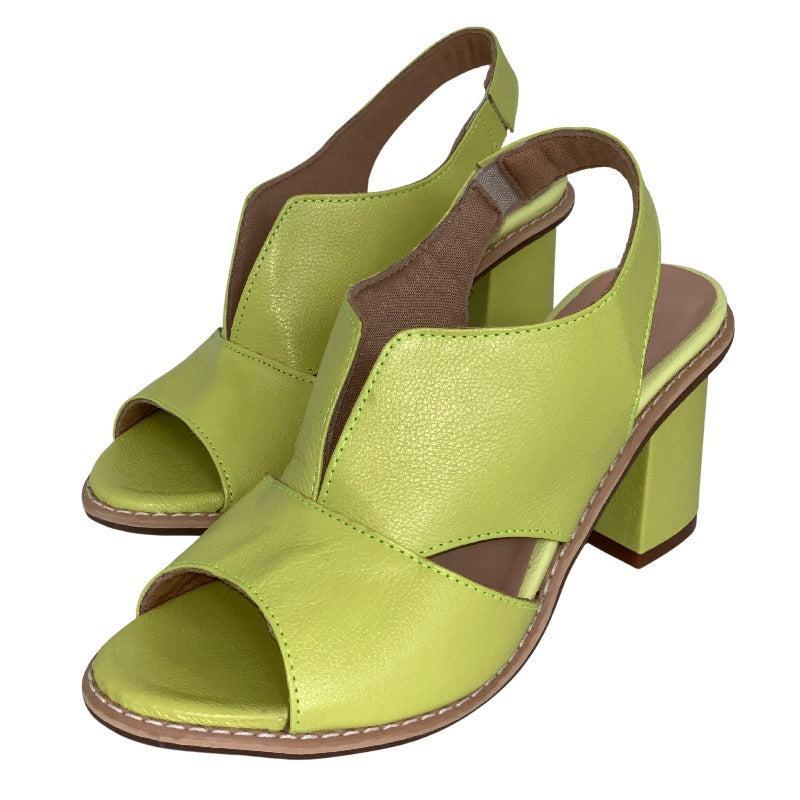 Block Heel Sandals Open Toe Padded Footbed