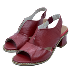 Block Heel Sandals Open Toe Padded Footbed