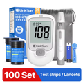 Blood Glucose Meter Clear LCD Stores 500 Results