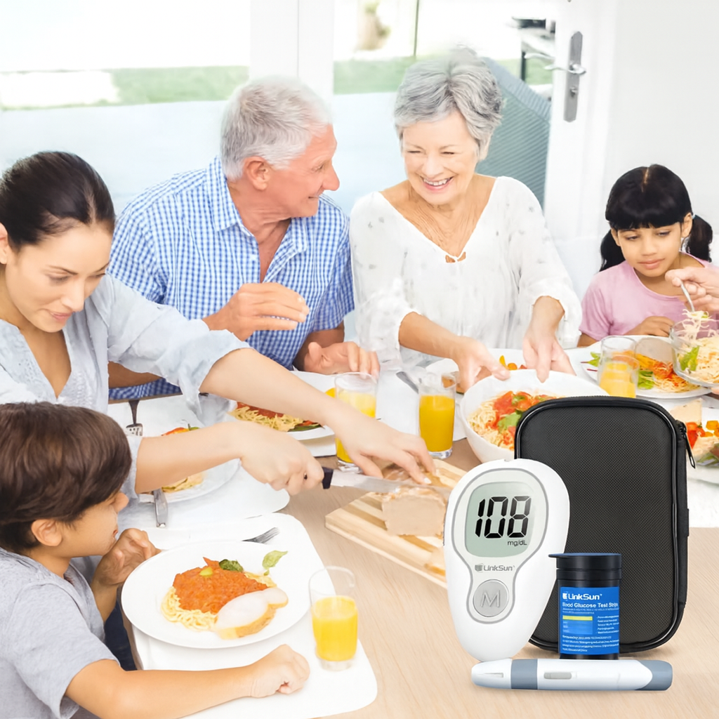 Blood Glucose Meter Clear LCD Stores 500 Results