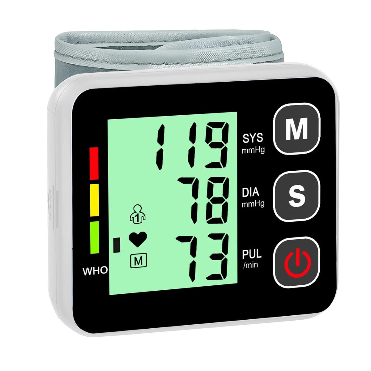 Blood Pressure Monitor Automatic Wrist Cuff 60-Reading Memory