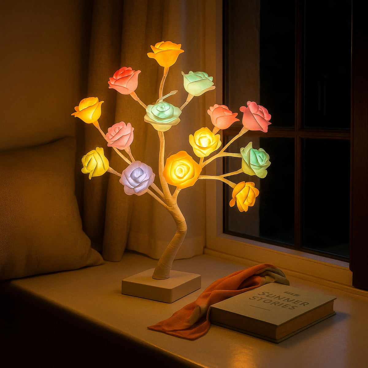Blossom Tree Lamp Warm White LED USB & Battery