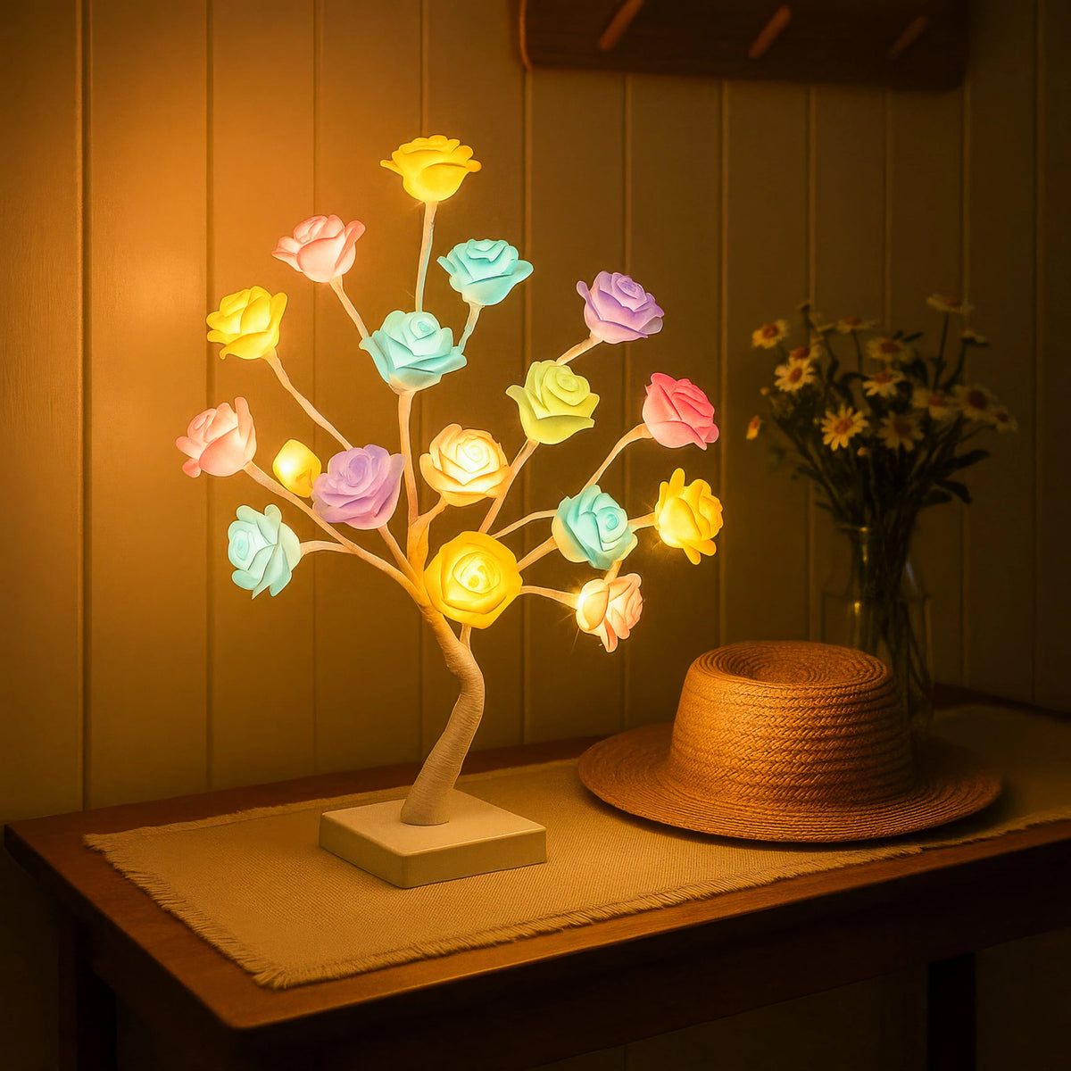 Blossom Tree Lamp Warm White LED USB & Battery