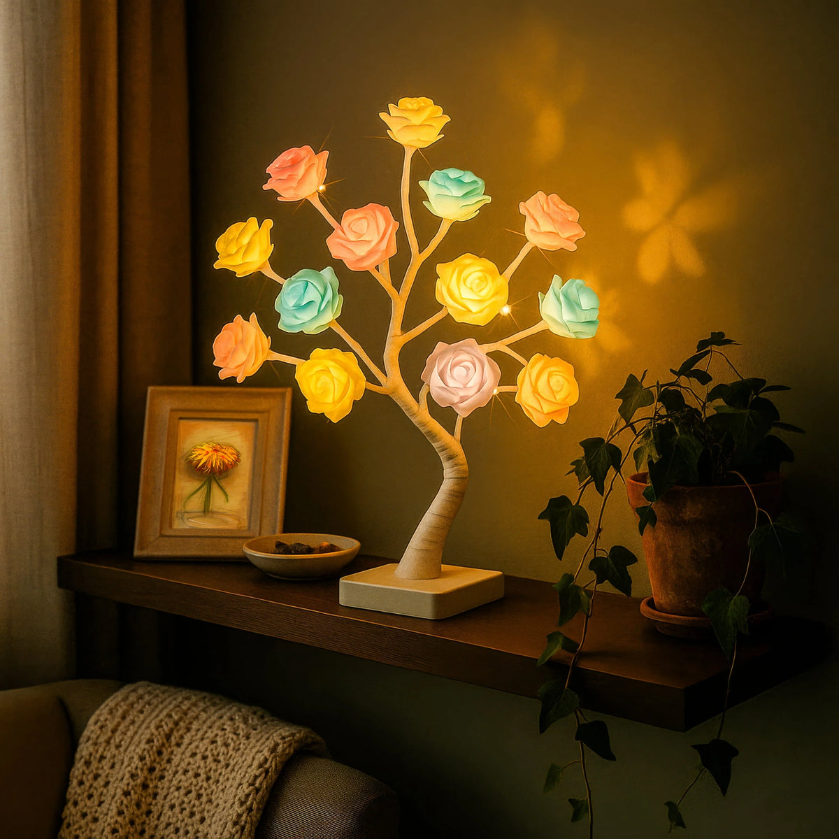 Blossom Tree Lamp Warm White LED USB & Battery