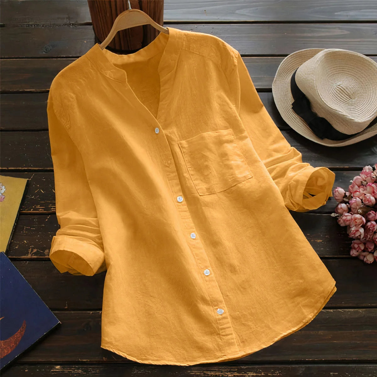 Blouse Lightweight & Breathable Cotton-Linen