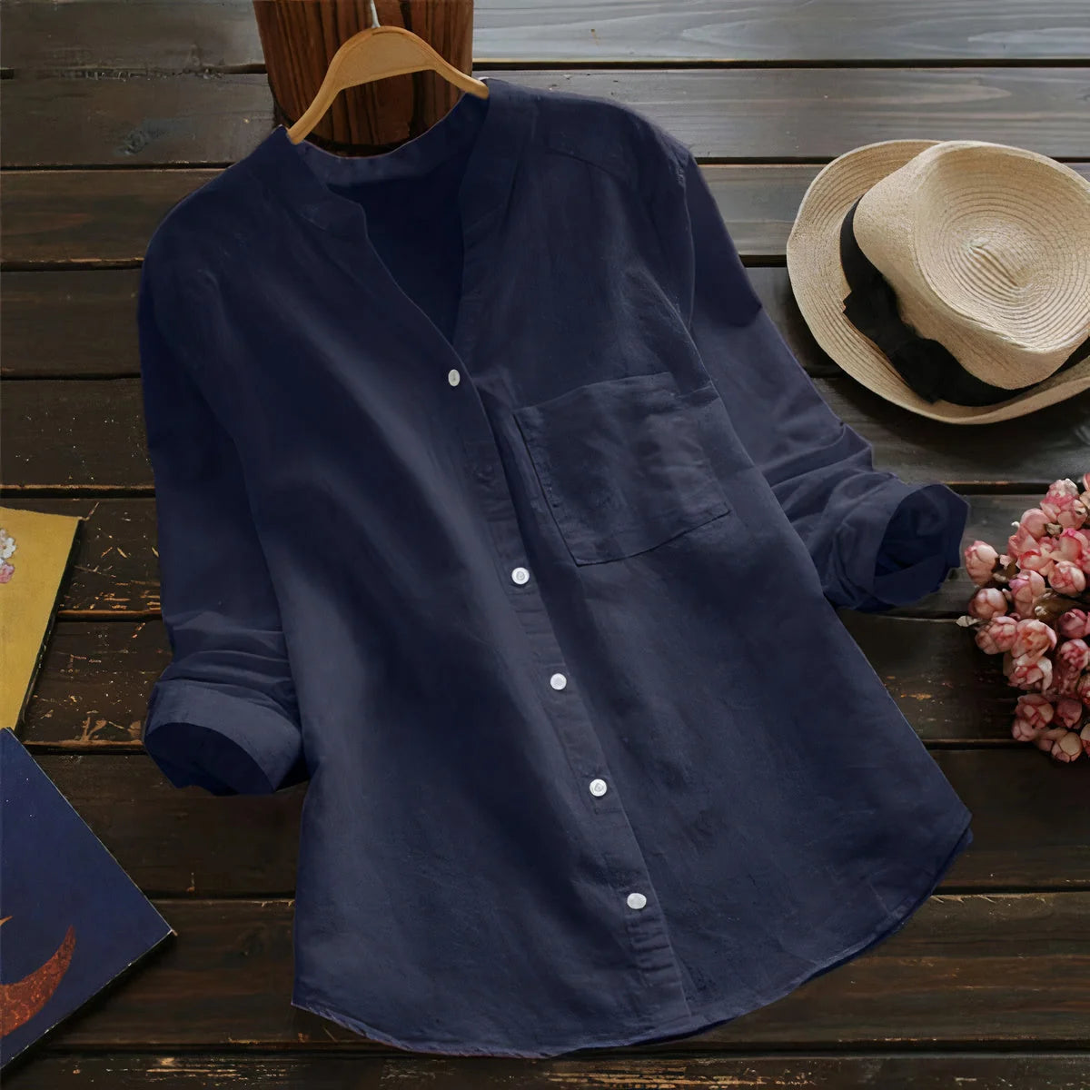 Blouse Lightweight & Breathable Cotton-Linen