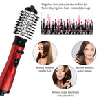 Blow Dryer Brush Rotating Interchangeable Brush Heads & 3 Heat Settings