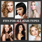 Blow Dryer Brush Rotating Interchangeable Brush Heads & 3 Heat Settings