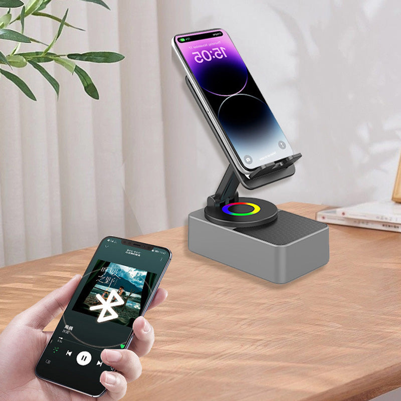 Bluetooth 5.0 HiFi Subwoofer Phone Stand (Built-In Power Bank)