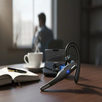 Bluetooth Headset Dual Mic Noise-Cancelling 25-Hour Battery