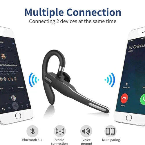 Bluetooth Headset Multiple Microphones & Noise-Cancelling 20-25 Hour Talk Time