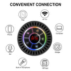 Bluetooth Shower Speaker IPX7 Waterproof 12-Hour Battery