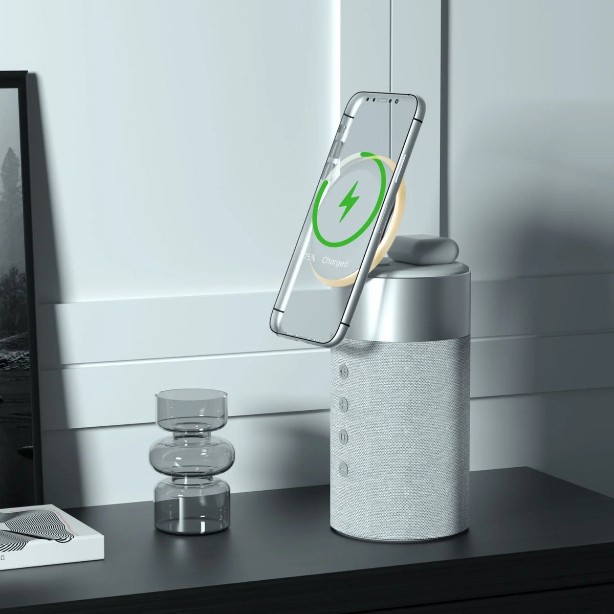 Bluetooth Speaker MagSafe Wireless Charging & 1800mAh Power Bank