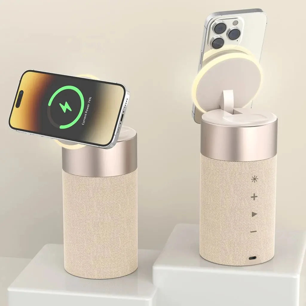 Bluetooth Speaker MagSafe Wireless Charging & 1800mAh Power Bank