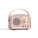 Bluetooth Speaker Retro Design Portable Handle 8-Hour Playback
