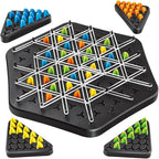 Board Game Triangle Strategy Wooden Pegs