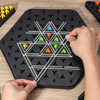 Board Game Triangle Strategy Wooden Pegs