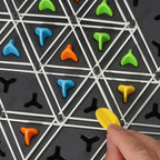 Board Game Triangle Strategy Wooden Pegs