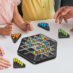 Board Game Triangle Strategy Wooden Pegs