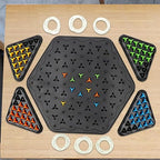 Board Game Triangle Strategy Wooden Pegs