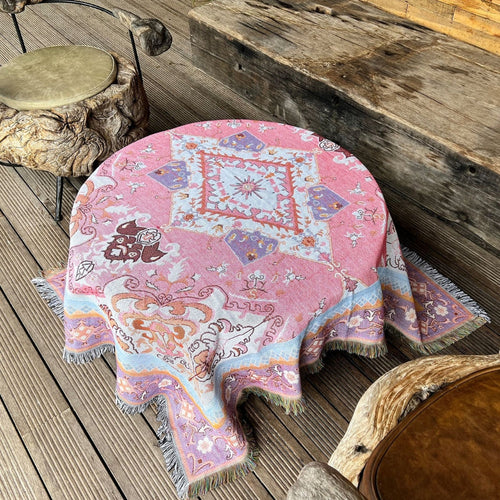 Bohemian Aztec Reversible Microfiber Throw Blanket (51 x 62 in)